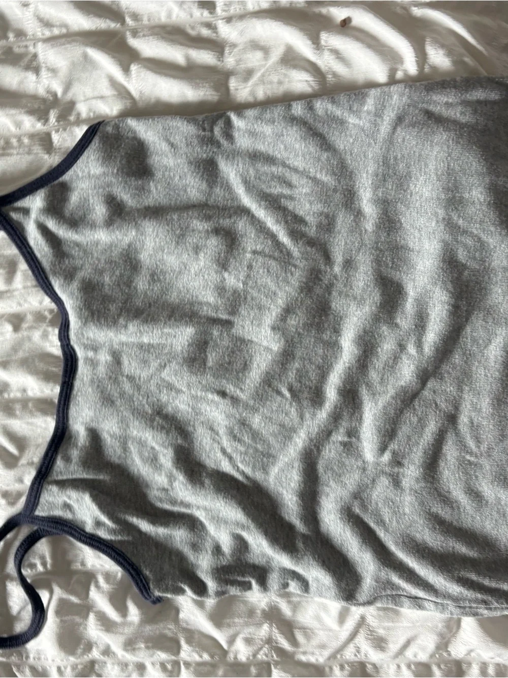 PacSun Grey Tank Top with Navy Trim and Newport Logo